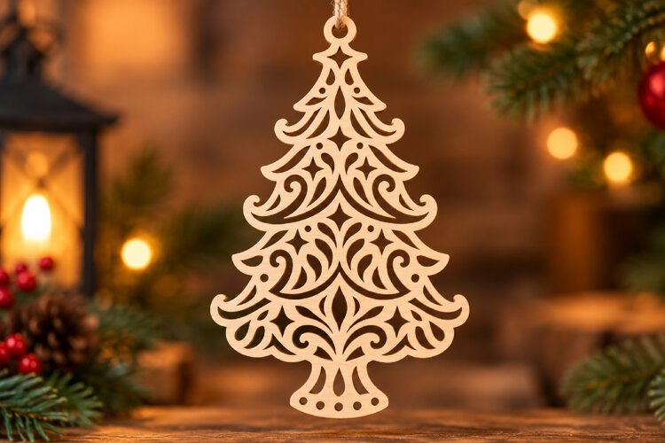 Christmas Tree Laser Cut SVG example image 1