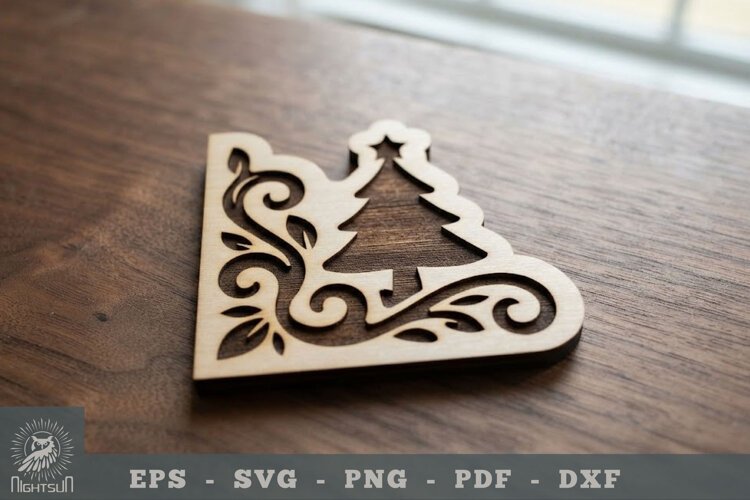 Christmas Tree Lasercut Corner example image 1
