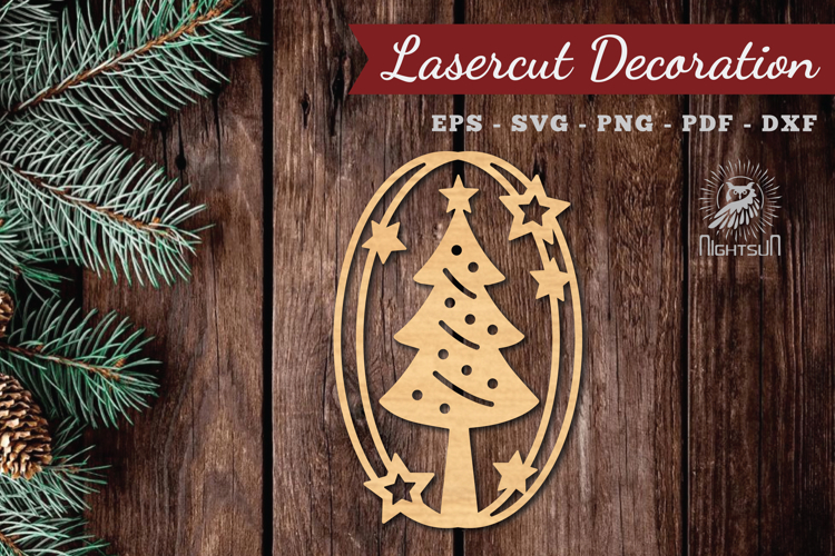 Christmas Tree Lasercut Decoration SVG