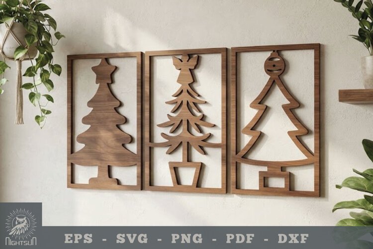 Christmas Tree Lasercut Wall Decor example image 1