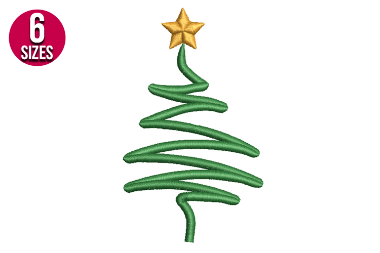 Christmas Tree Machine Embroidery Design | Holiday Pattern