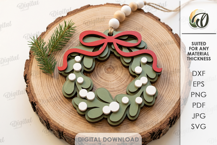 Christmas Tree Minimal Ornament Laser Cut. Christmas SVG