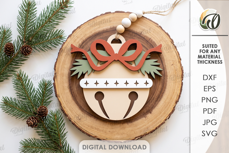 Christmas Tree Minimal Ornament Laser Cut. Christmas SVG