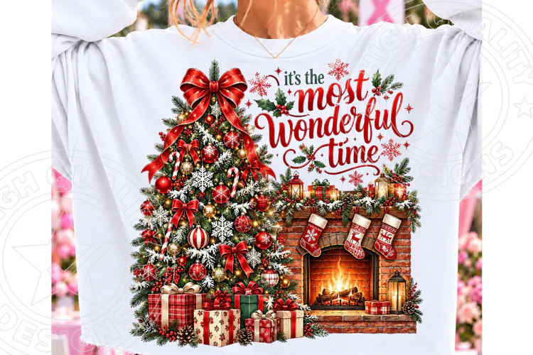 Christmas Tree Most Wonderful Time PNG