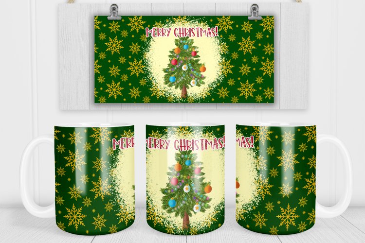 Christmas mug sublimation | Christmas tree mug design