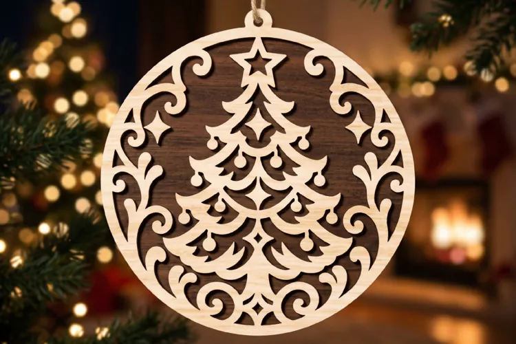 Christmas Tree Ornament Laser Cut