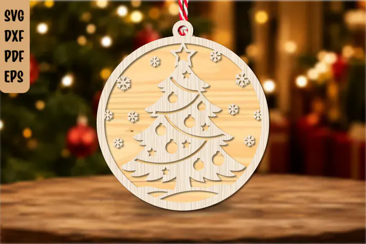 Christmas Tree Ornament Laser Cut SVG