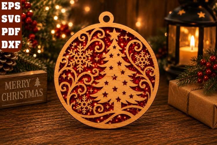 Christmas Tree Laser Cut SVG