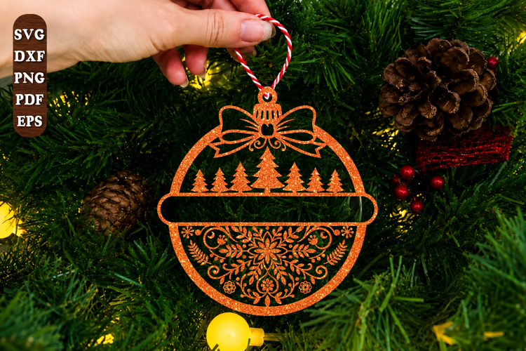 Christmas Tree Ornament Laser Cut SVG