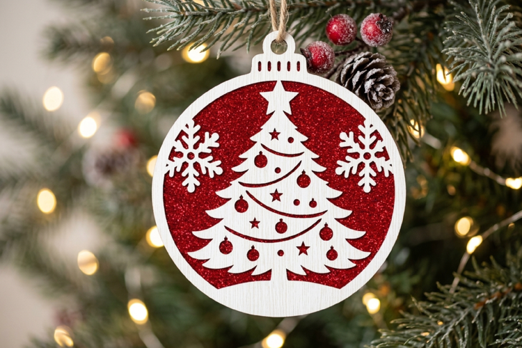Christmas Tree Ornament Laser SVG File