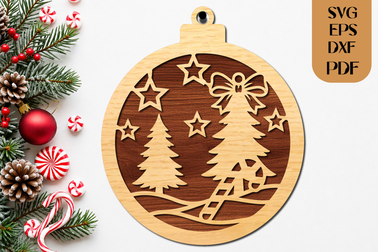 Christmas Tree Ornament SVG Laser Cut Files