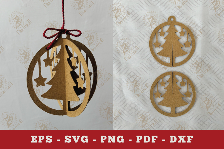 Christmas Tree Paper Cut Ornament SVG
