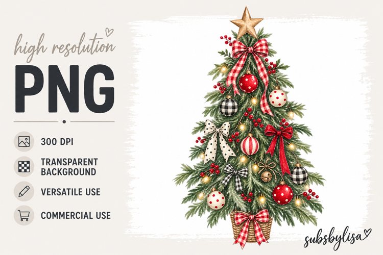 Christmas Tree png | Plaid Christmas Clipart