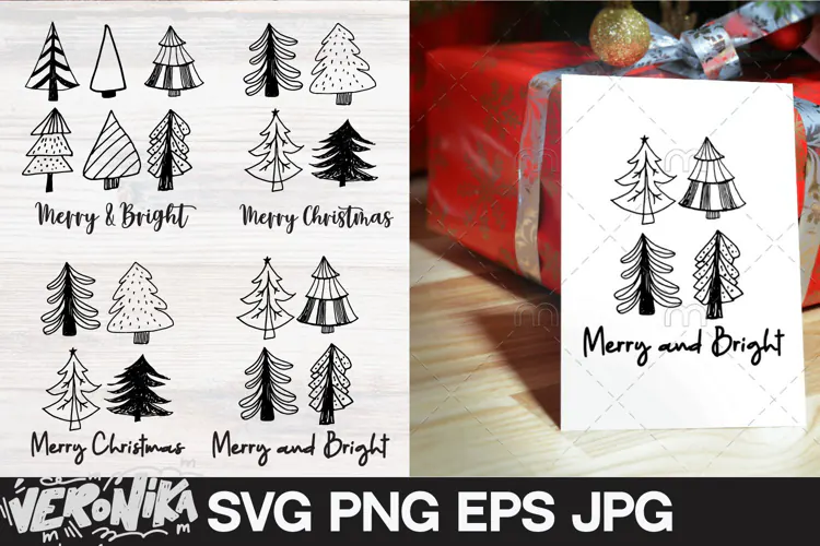 Christmas SVG| Merry Christmas | Merry and Bright