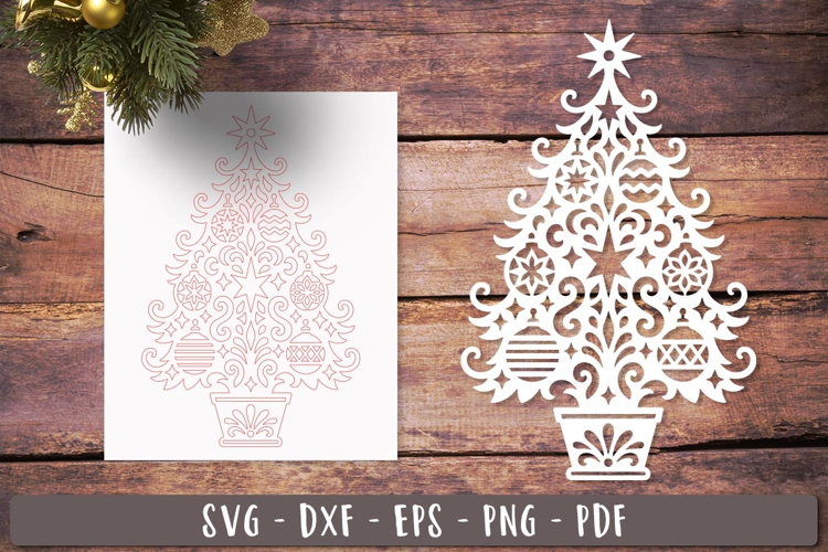 Christmas Tree SVG Laser Cut Ornament