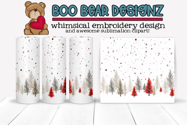 Wintertime Sublimation tumbler design example image 1