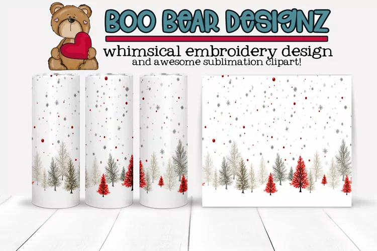 Wintertime Sublimation tumbler design