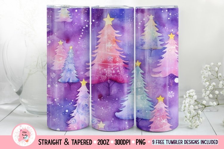 Christmas Tree Tumbler Wrap | Christmas Sublimation