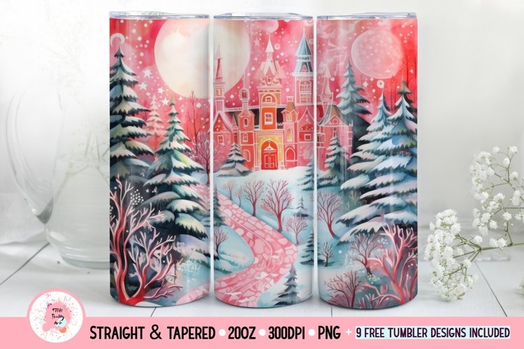 Christmas Tree Tumbler Wrap | Christmas Tumbler Png