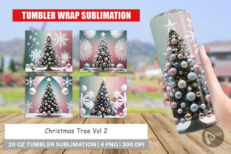 Tumbler Wrap Christmas Tree