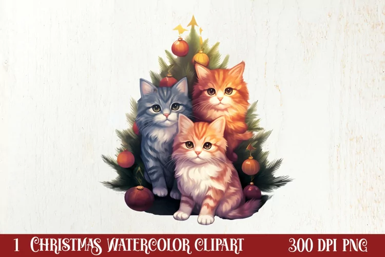 Christmas Tree With Many Dogs Clipart PNG