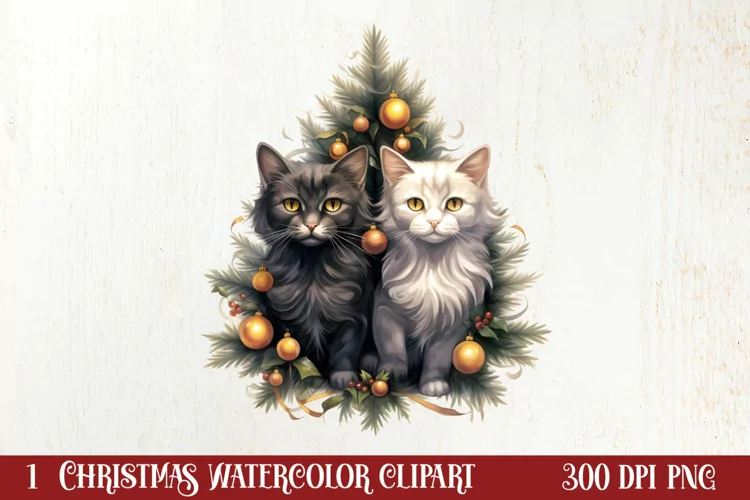 Christmas Tree With Many Dogs Clipart PNG