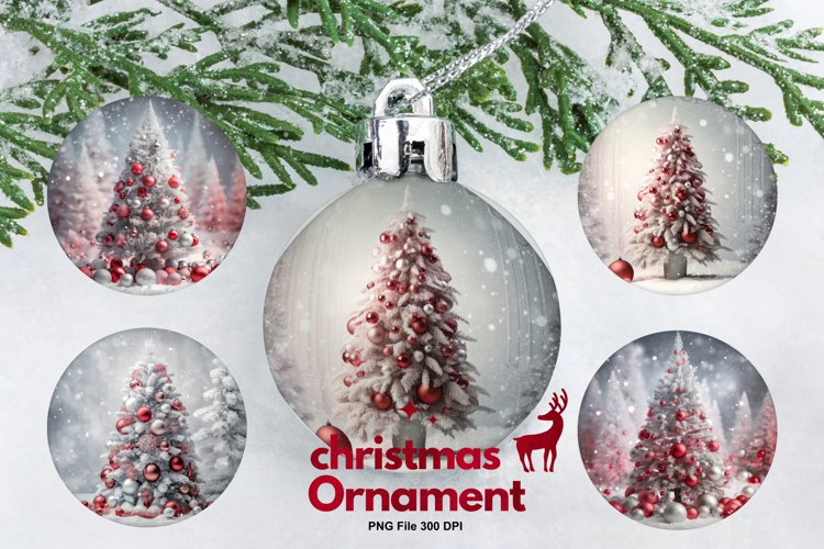 Christmas Ornament Christmas Tree Snow Decorate Sublimation
