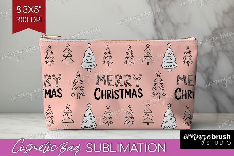 Christmas Trees Xmas Cosmetic Bag Christmas Makeup Bag PNG