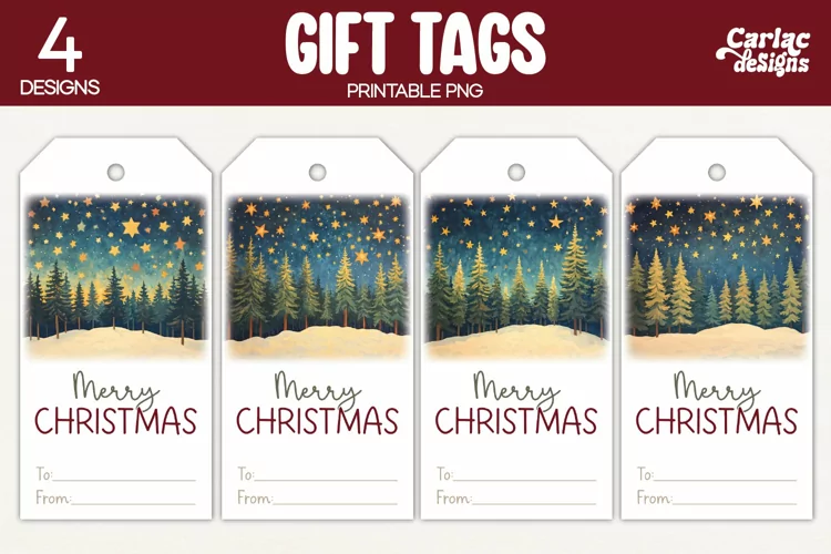 Christmas Gift Tags, Merry Christmas Printable Tags