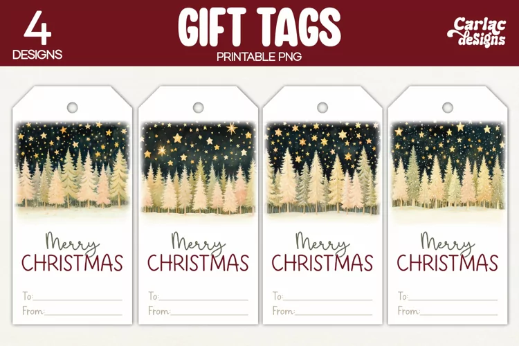 Christmas Gift Tags, Merry Christmas Printable Tags
