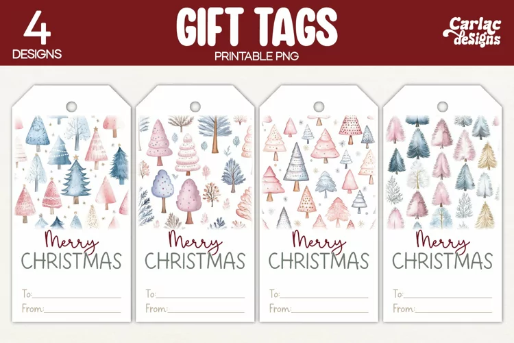 Christmas Gift Tags, Merry Christmas Printable Tags
