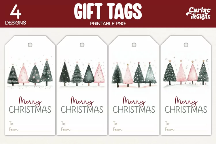 Christmas Gift Tags, Merry Christmas Printable Tags