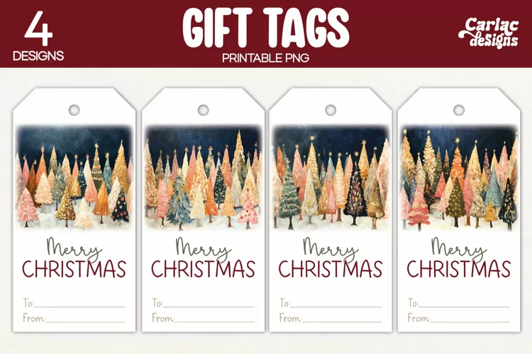 Christmas Gift Tags, Merry Christmas Printable Tags