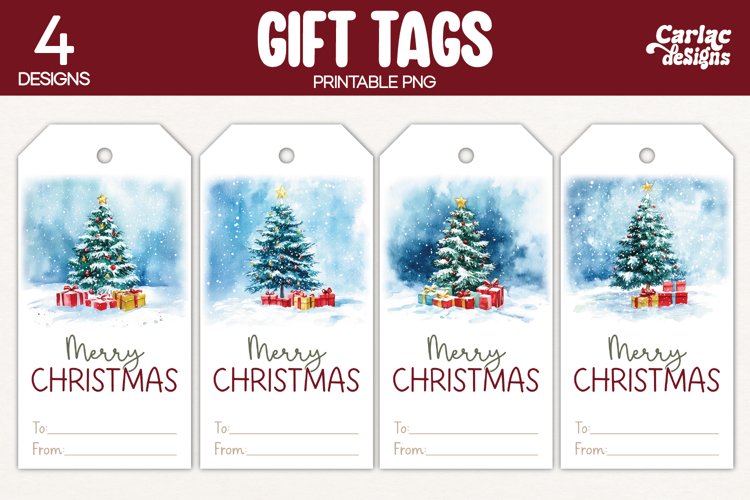 Christmas Gift Tags, Merry Christmas Printable Tags