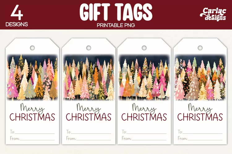 Christmas Gift Tags, Merry Christmas Printable Tags