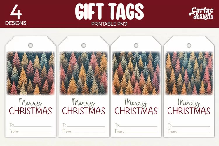 Christmas Gift Tags, Merry Christmas Printable Tags
