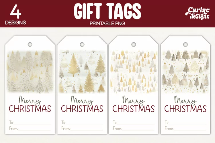 Christmas Gift Tags, Merry Christmas Printable Tags