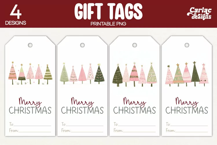 Christmas Gift Tags, Merry Christmas Printable Tags