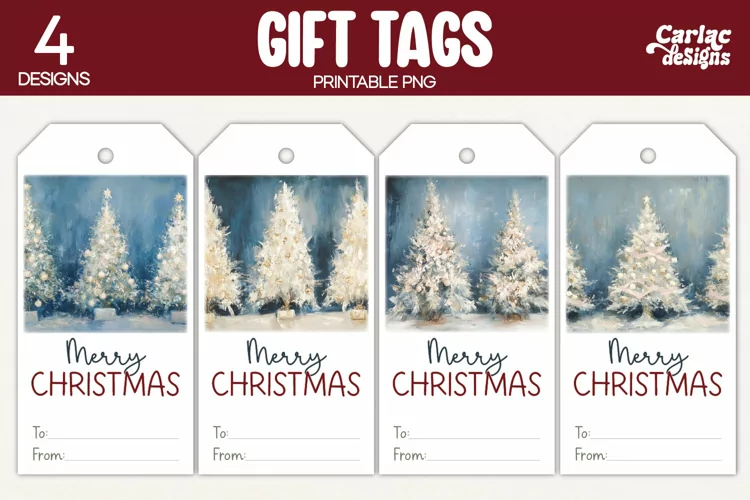 Christmas Gift Tags, Merry Christmas Printable Tags
