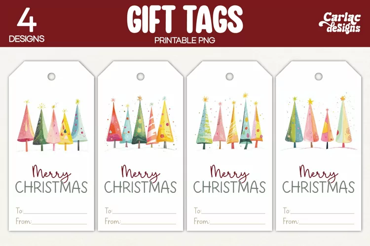 Christmas Gift Tags, Merry Christmas Printable Tags