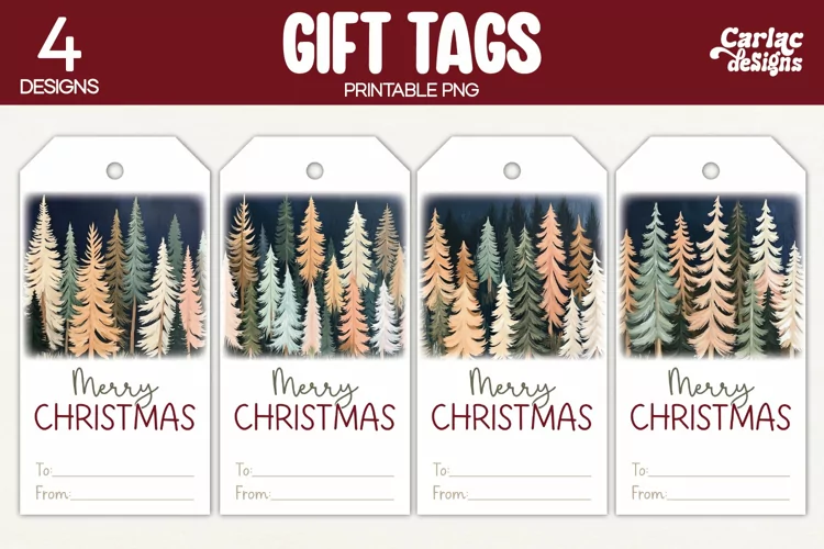 Christmas Gift Tags, Merry Christmas Printable Tags