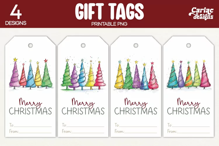 Christmas Gift Tags, Merry Christmas Printable Tags