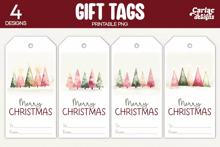 Christmas Gift Tags, Merry Christmas Printable Tags