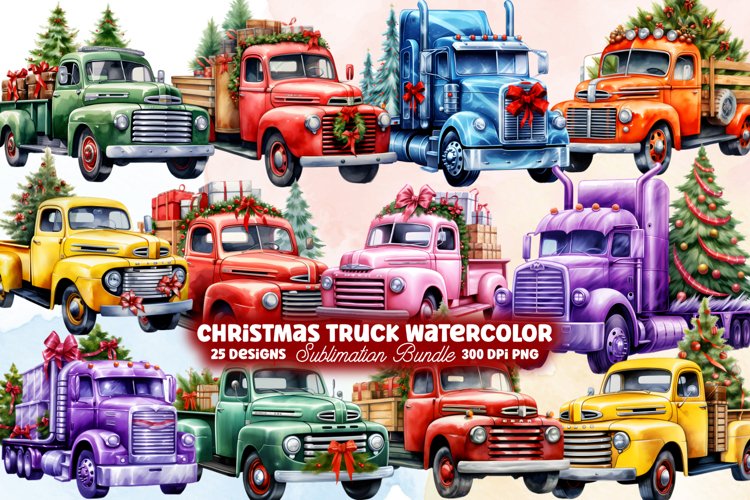 Vintage Truck Clipart Image 12