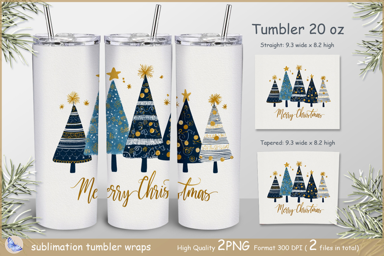 Merry Christmas Tumbler village|Christmas trees Wrap Tumble