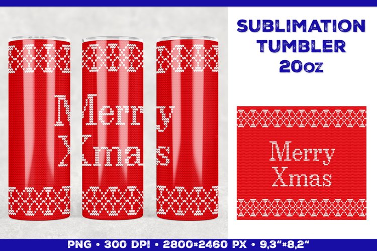 Sublimation Christmas Tumbler Design with Christmas Wishes
