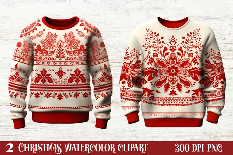 Christmas Ugly Sweater Clipart, Christmas Ugly Sweater