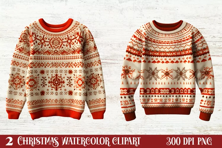 Christmas Ugly Sweater Clipart, Christmas Ugly Sweater