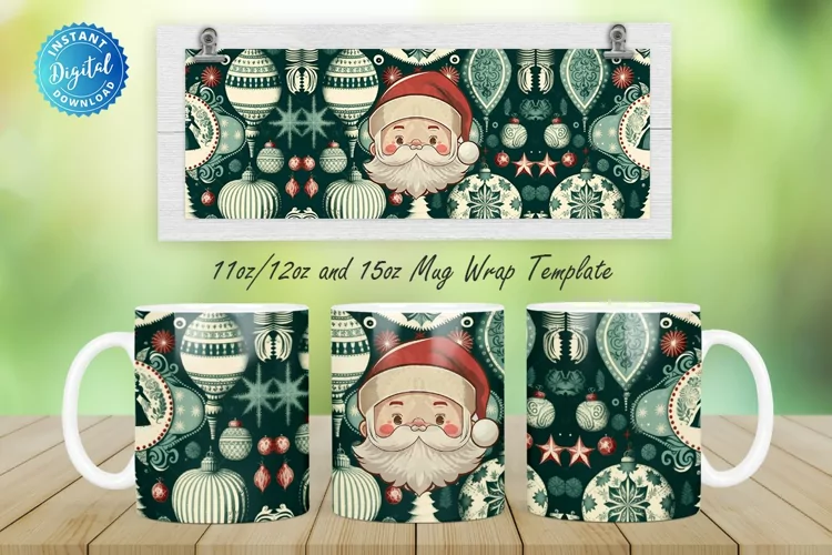 Christmas Victorian Vintage 11, 12 & 15 Oz Mug Sublimation