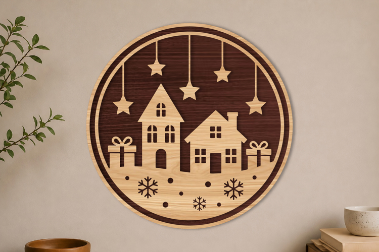 Christmas Village Laser Cut